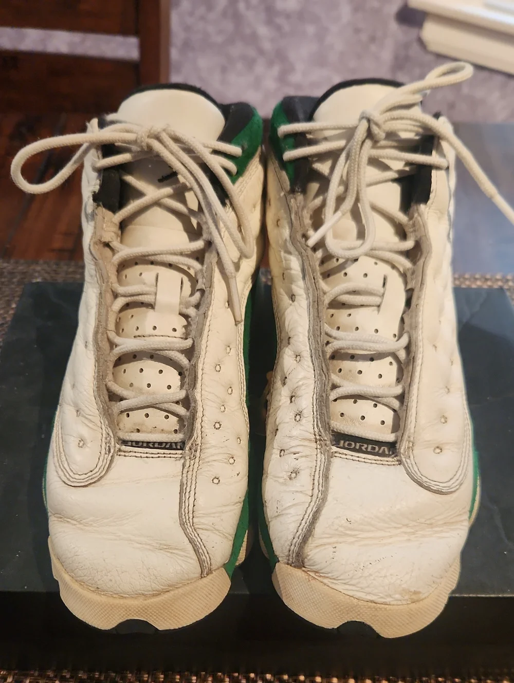 Air Jordan 13 GS Retro Sail Pine Green, Size 6Y
